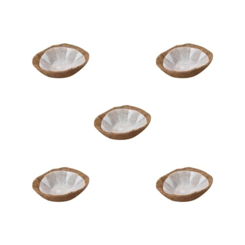 Leisurealeaneag 5 Set Hängeampel Vlies Kokosfutter Pflanzgefäß Einlagen Pflanzen Blumen 30 cm braun von Leisurealeaneag