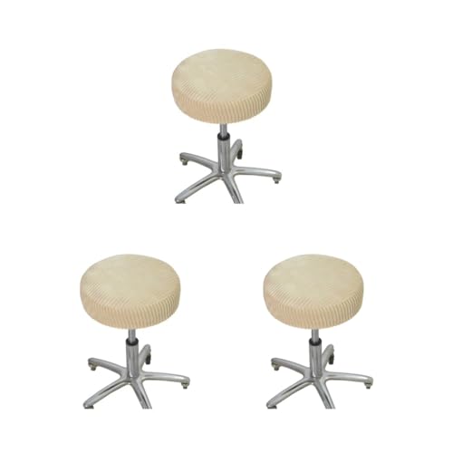 Leisurealeaneag Sitzkissen, rund, für Barhocker, Stuhl, 04, 40 cm, Beige, 3 Stück von Leisurealeaneag