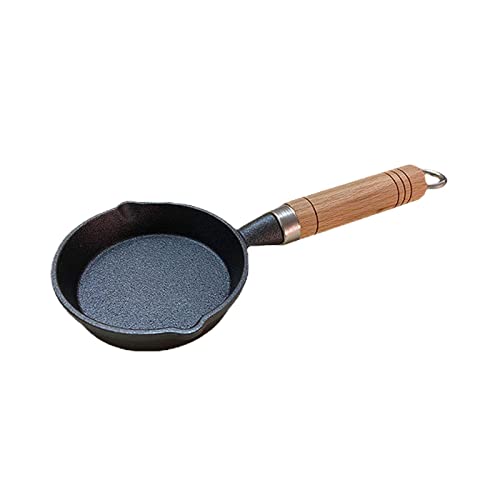 Leisurealeaneag Tiefe Bratpfanne, Steak, Speck, Wurstkocher, Bratpfanne, rund, für Zuhause, Küche, 13 cm Durchmesser von Leisurealeaneag