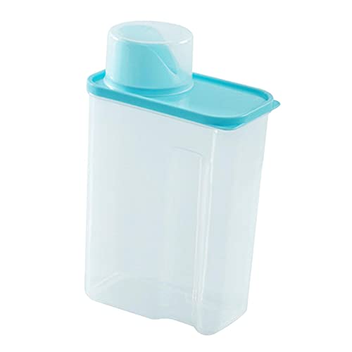 Waschpulverbehälter, transparent, für Waschpulver, Aufbewahrungsbox für Schrank, Schrank, 3 l, Blau, 15 x 8,5 cm von Leisurealeaneag