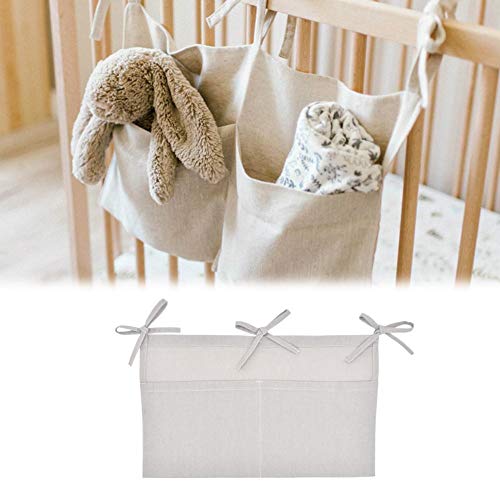 Aufbewahrungstasche für Babybett, mit 2 Taschen, für Kinderbett, Nachttisch, zum Aufhängen von Spielzeug, Windeln, Organizer für Neugeborene, Kinderbetten, Bettwäsche, Dekoration von Leisuretime