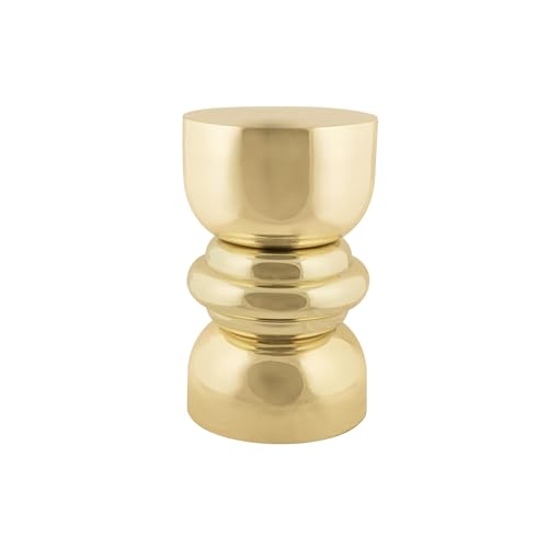 Leitmotiv Sitzpuff Glow Ring - Gold - 29.5x29.5x47.5cm - Rund - Eisen - Sitzhocker Wohnzimmer & kinderzimmer - Pouf von Leitmotiv