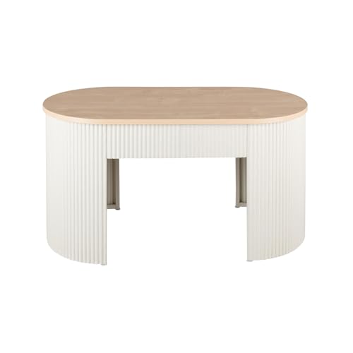 Leitmotiv Sofa Estriado - Grau - 80x40x42cm - Oval - Metall von Leitmotiv