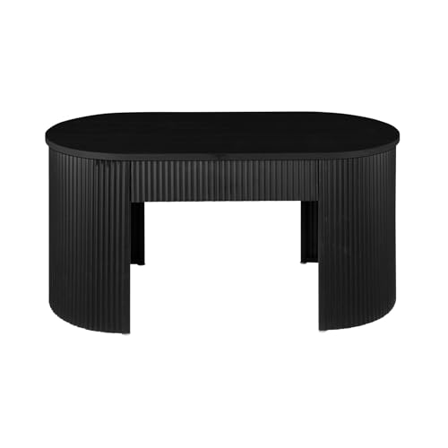 Leitmotiv Sofa Estriado - Schwarz - 80x40x42cm - Oval - Metall von Leitmotiv