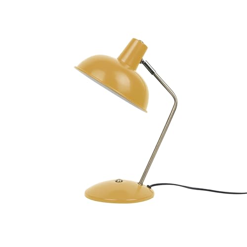 Leitmotiv Tischlampe Hood - Curry Gelb - 37,5x19,5cm - Rund - Metall - Tischleuchte Wohnzimmer & Schlafzimmer - Tischlampen modern von Leitmotiv
