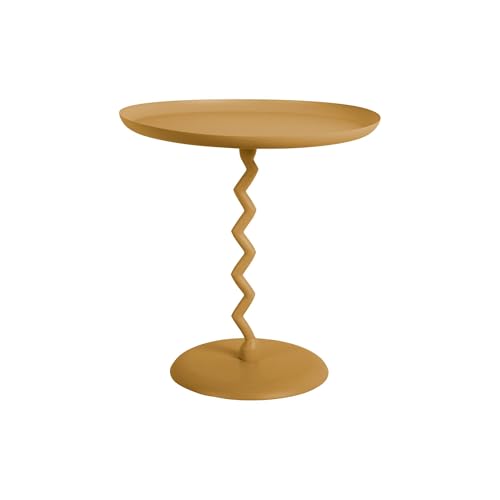 Leitmotiv Beistelltisch Zig Zag - ockerfarben - Ø40cm - Rund - Eisen - Couchtisch - Sofatisch - Kleiner Tisch für Wohnzimmer & Schlafzimmer Leitmotiv Beistelltisch Zig Zag - ockerfarben - Ø40cm - Rund - Eisen - Couchtisch - Sofatisch - Kleiner Tisch für Wohnzimmer & Schlafzimmer von Leitmotiv