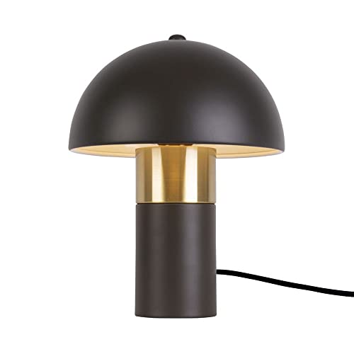 Table lamp Seta Metal matt Black w. Gold H. 26cm, D. 20cm, 180cm Cable, Excl. E14' von Leitmotiv