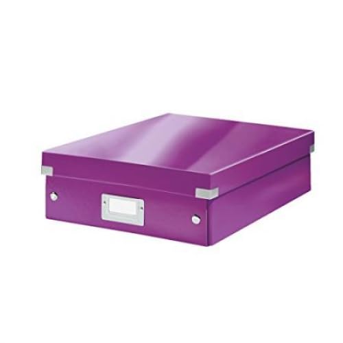 Click & Store Wow Aufbewahrungsbox 6er Set mittel mit Fächern lila von Leitz