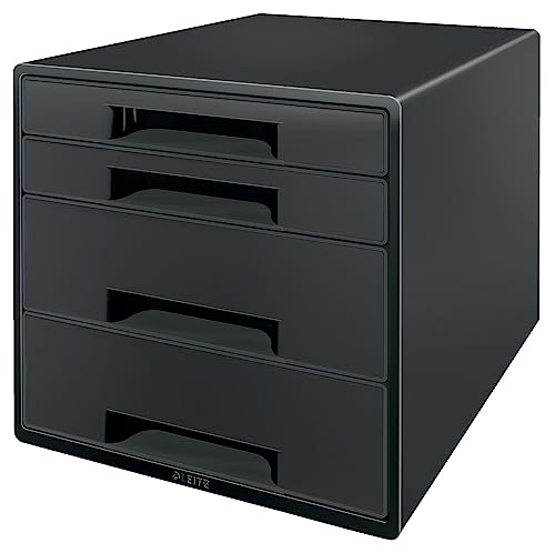 Leitz Schubladenbox A4, 4 Schubladen, 100 Prozent recyclebar, Blauer Engel, ideal zur Büroorganisation und Aktenablage, Recycle-Sortiment, Schwarz, 53720095 Leitz Schubladenbox A4, 4 Schubladen, 100 Prozent recyclebar, Blauer Engel, ideal zur Büroorganisation und Aktenablage, Recycle-Sortiment, Schwarz, 53720095 von Leitz