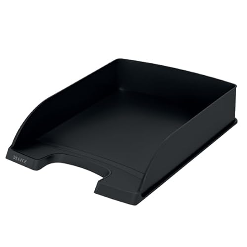 Leitz Briefablage A4, 5er Pack, stapelbare Ablagefächer, Blauer Engel, Recycle-Sortiment, Schwarz, 52275095 von Leitz