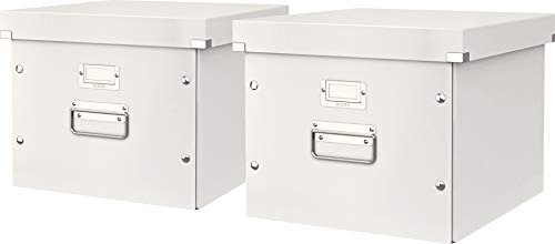 LEITZ Archiv-Hängeboxen "Click and Store" für ca. 50 A4 Hängeakten [weiß/weiß] | 2er Sparbundle von Leitz