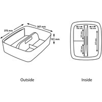 LEITZ Einsatz für Aufbewahrungsboxen 6,0 l - 37,5 x 30,7 x 10,1 cm perlweiß von Leitz