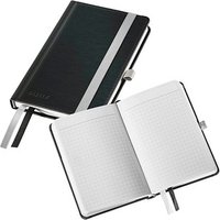LEITZ Notizbuch DIN A6 kariert, satin schwarz Hardcover 160 Seiten von Leitz