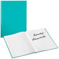 LEITZ Notizbuch WOW DIN A4 kariert, eisblau-metallic Hardcover 160 Seiten von Leitz