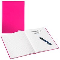 LEITZ Notizbuch WOW DIN A5 liniert, pink-metallic Hardcover 160 Seiten von Leitz