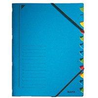 LEITZ Ordnungsmappe 3912 12 Fächer blau von Leitz