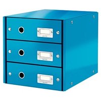 LEITZ Schubladenbox Click & Store  blau 6048-00-36, DIN A4 mit 3 Schubladen von Leitz