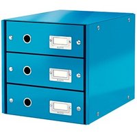 LEITZ Schubladenbox Click & Store  blau 60480036, DIN A4 mit 3 Schubladen von Leitz