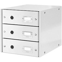 LEITZ Schubladenbox Click & Store  weiß 6048-00-01, DIN A4 mit 3 Schubladen von Leitz