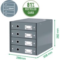 LEITZ Schubladenbox 60490023  DIN A4 29,0 x 36,0 x 28,3 cm von Leitz