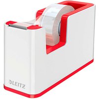 LEITZ Tischabroller WOW Duo Colour perlweiß/rot von Leitz