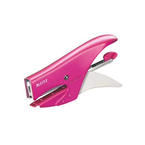 Leitz 55312023 Heftzange (Inkl. 1000 P2 Heftklammern Nr. 10) metallic pink von Leitz