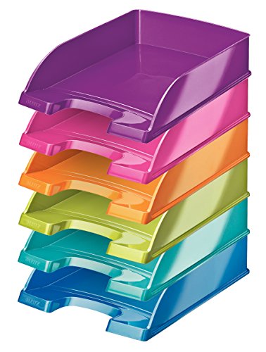 Leitz A4 Briefkorb, verschiedene Farben, WOW, 52264099, 10er Pack von Leitz