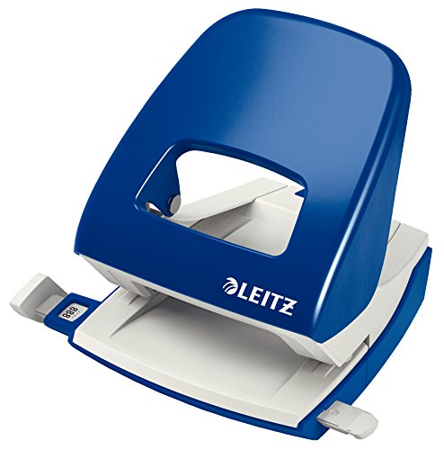 Leitz Büro Locher aus Metall, Für 30 Blatt, Anschlagschiene mit Formatangaben, Ergonomisches Design, blau, 50080035 Leitz Büro Locher aus Metall, Für 30 Blatt, Anschlagschiene mit Formatangaben, Ergonomisches Design, blau, 50080035 von Leitz