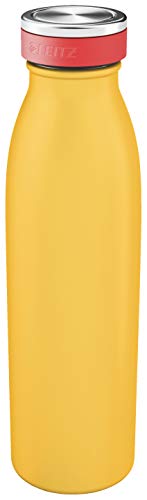 Leitz Trinkflasche, Wärmeisolierung für Warm- und Kalt-Getränke, Wiederverwendbar, Edelstahl, Warmes Gelb, Cosy-Serie, 90160019 von Leitz