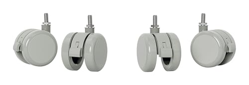 Leitz Ergo Lenkrollen für Schreibtische, Schwerlast-Lenkrollen mit M8-Gewinde, 4er-Set mit Bremse, nur geeignet für den höhenverstellbaren Schreibtisch von Leitz Leitz Ergo Lenkrollen für Schreibtische, Schwerlast-Lenkrollen mit M8-Gewinde, 4er-Set mit Bremse, nur geeignet für den höhenverstellbaren Schreibtisch von Leitz von Leitz