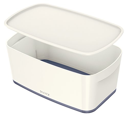 Leitz MyBox, Aufbewahrungsbox mit Deckel, Klein, Blickdicht, Weiß, Kunststoff, 52294001 von Leitz