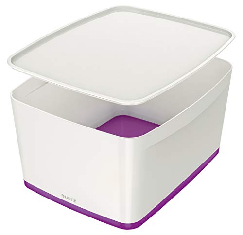 Leitz MyBox WOW Groß mit Deckel, Aufbewahrungsbox, 52161062, violett von Leitz