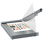 Leitz Precision Office Pro Hebelschneider 9023 A4+ 381 mm Edelstahl-Klinge Premium Glasarbeitsfläche EdgeGlow-Kantenlicht Grau 25 Blatt von Leitz