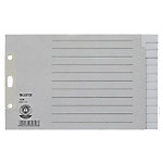 Leitz Blanko Register DIN A5 Überbreite quer Grau 12-teilig Pappkarton 3 Löcher 1226 von Leitz