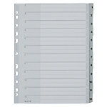 Leitz Register 1282 DIN A4 Überbreite (volle Höhe) Grau 12-teilig 11-fach Kunststoff 1 bis 12 von Leitz