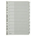 Leitz Register 4324 DIN A4 Weiß 10-teilig Perforiert Karton 1 bis 10 von Leitz