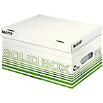 Leitz Solid Aufbewahrungsbox 6117 Mit Klappdeckel Größe S Hellgrün Karton 26,5 x 37 x 19,5 cm 10 Stück von Leitz