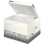 Leitz Solid Aufbewahrungsbox 6118 Mit Klappdeckel Größe M Weiß Karton 32,5 x 36 x 27 cm 10 Stück von Leitz