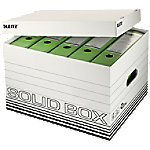 Leitz Solid Aufbewahrungsbox 6119 Mit Deckel Größe L Weiß Karton 34,6 x 45 x 30,5 cm 10 Stück von Leitz