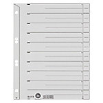 Leitz 1 bis 10 Trennblätter DIN A4 Überbreite Grau 10-teilig Pappkarton 6 Löcher 1650 100 Stück von Leitz