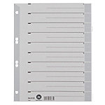 Leitz 1 bis 10 Trennblätter DIN A4 Überbreite Dunkelgrau 10-teilig Pappkarton 6 Löcher 1652 100 Stück von Leitz