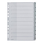 Leitz Register 1280 DIN A4 Überbreite Grau 10-teilig Perforiert PP (Polypropylen) 1 bis 10 von Leitz