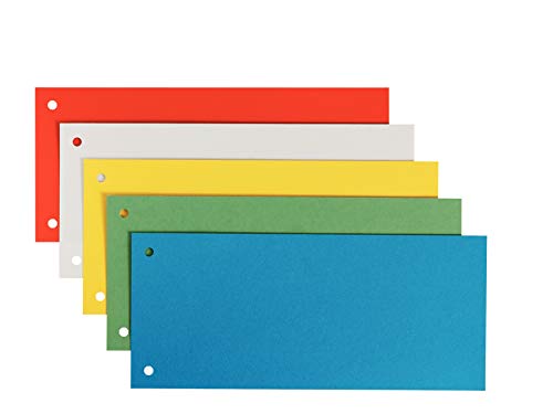 Leitz Trennstreifen, Stabiler Pendarec-Karton 180 g/qm, farbig Sortiert (12 Packungen = 300 Stück) von Leitz