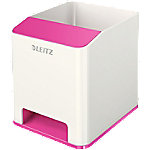 Leitz WOW Sound Stiftehalter Duo Colour Weiß, Pink 9 x 10 x 10,1 cm von Leitz