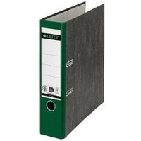 Ordner 80mm din A4 Werkstoff: Graupappe recycelt Material der Kaschierung außen: Papier recycelt Material der Kaschierung innen: Papier recycelt grün von Leitz