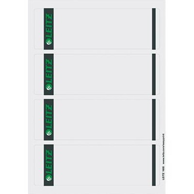 Ordneretikett 16852085 kurz/breit Papier grau 100 St./Pack. von Leitz