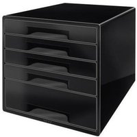 Schubladenbox cube 5 Schubladen din A4 Polystyrol Gehäusefarbe: schwarz Farbe der Schublade: schwarz Schubladenbox cube 5 Schubladen din A4 Polystyrol Gehäusefarbe: schwarz Farbe der Schublade: schwarz von Leitz
