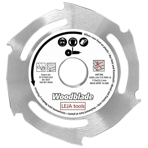 NUEVO 2024 - Disco tronzador de 6 dientes KWS UNI PRO (Ø 115 mm) von Leja Tools