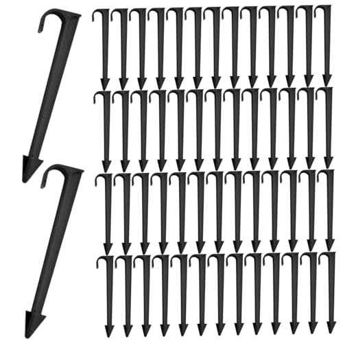 Lejelyma 100pcs Tropfbewässerungseinsätze, Haltestand-Anker-Tropfleitungseinsätze, Plastikgartenschlauch-Stützeinsätze für Gartenrasen Hinterhofdrip-Bewässerung von Lejelyma