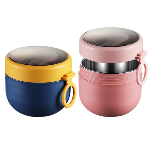 Lejelyma 2Pcs Microwavable Bowls with Lids, 600ml Instant Noodle Bowl with Foldable Spoon, Heat Resistant & Portable Breakfast Containers to Go for Home, Office, Camping Microwave Soup Mug Lid Lejelyma 2Pcs Microwavable Bowls with Lids, 600ml Instant Noodle Bowl with Foldable Spoon, Heat Resistant & Portable Breakfast Containers to Go for Home, Office, Camping Microwave Soup Mug Lid von Lejelyma